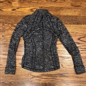 Lulu Lemon Black and White Zip-Up Jacket